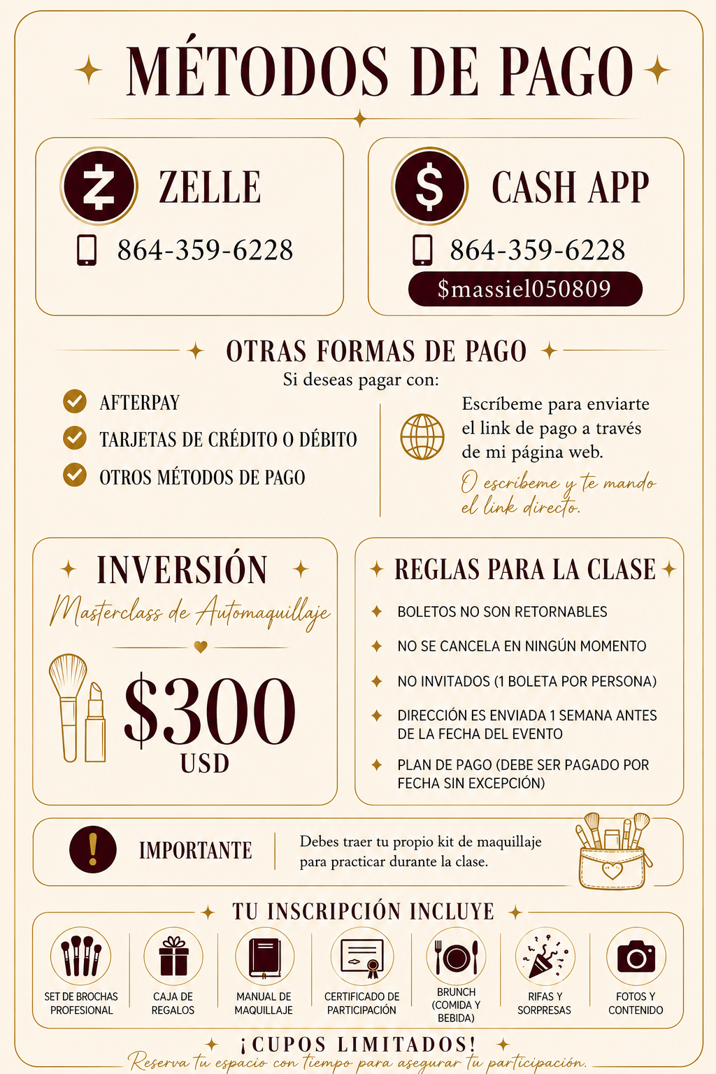 Automaquillaje master class ( Agosto 30 )